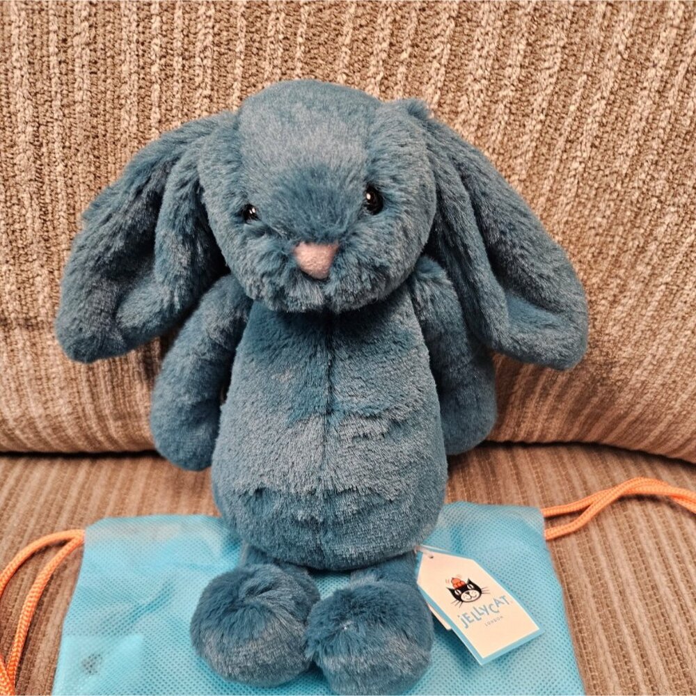 Jellycat Little Bashful Teal Bunny NWT